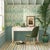 A corded Chindi-style chenille stripe in shades of Evergreen, Moss, Juniper, Seaglass, Sky, Chartreuse and Ivory, updates...