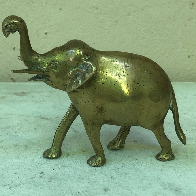 English Brass Elephant Chairish