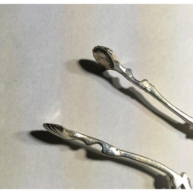 18th Century Regency Sterling Silver Sugar Nips with Frames, London, 1750, Set of 2 For Sale - Image 9 of 18