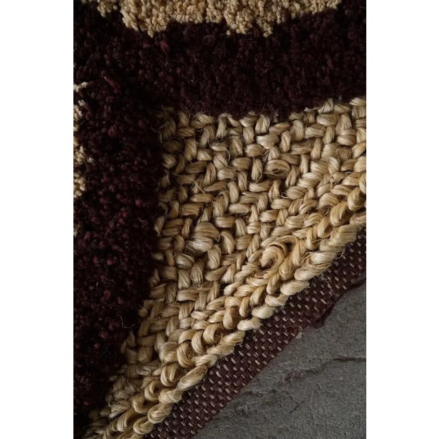 1980s Vintage Handmade Bohemian Rug in Jute, India, Late 20th Century For Sale - Image 5 of 13