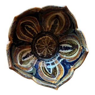 Vintage Ken Edwards Lotus Bowl - Made in Mexico For Sale