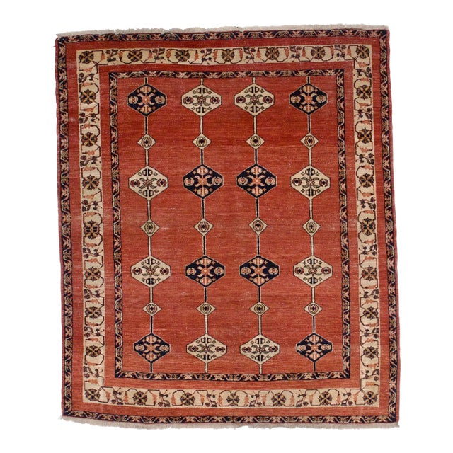 Fine Vintage Persian Gabbeh Rug 6’0” X 7’0” For Sale