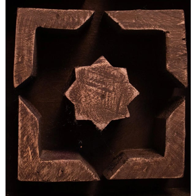Wood Symmetrical Stars Three Dimensional Wood Form For Sale - Image 7 of 11