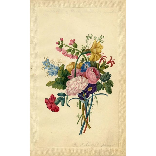 Elizabeth Pickersgill, Flower Posy with Daffodil, 1820, Watercolour For Sale