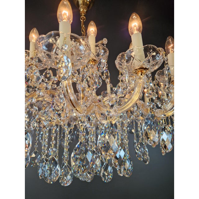 Large Maria Theresa Style Crystal Chandelier Handmade Luxury European Chandelier For Sale - Image 13 of 15