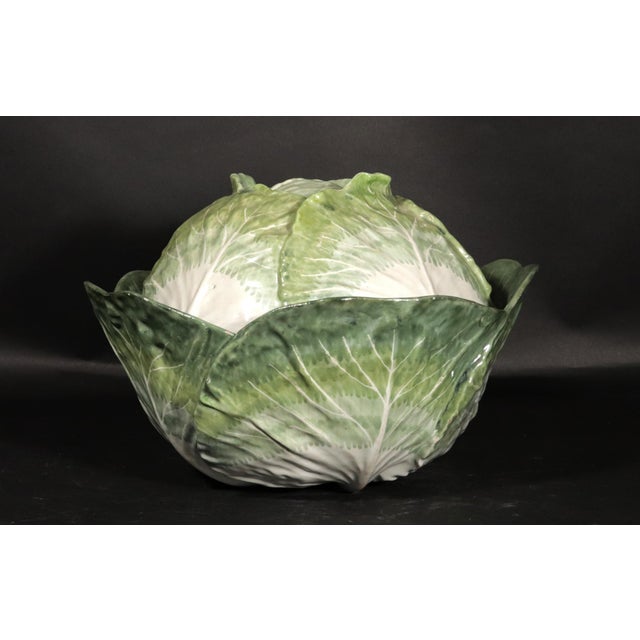 Mid 18th Century French Faience Tromp l'Oeil Strasbourg Factory Cabbage Tureen and Cover For Sale - Image 9 of 18