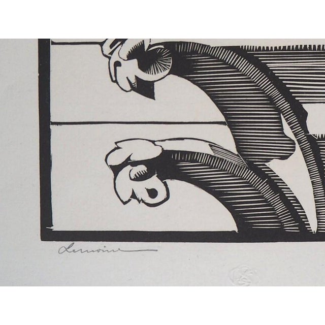 Georges LEMOINE The Stryge of Notre-Dame de Paris, 1929 Original woodcut Signed in pencil Numbered /160 copies On vellum...