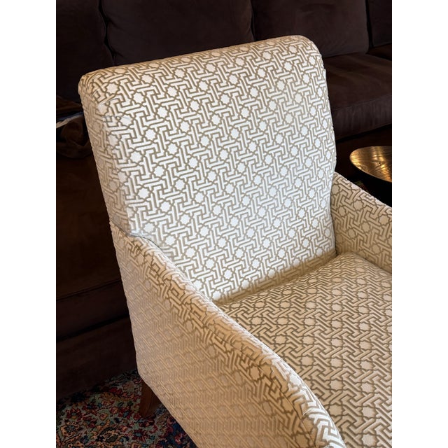 Ivory Ann Lowengart Custom Slope Arm Chair For Sale - Image 8 of 12