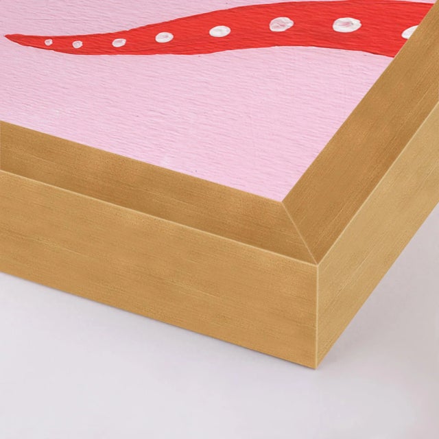 Contemporary Cherry Pop Diptych by Willa Heart in Gold Frame, XS Art Print For Sale - Image 3 of 5