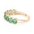Art Deco 18k Yellow Gold 2.08 Carat Emerald Band Ring for Cocktail Weddings Ring Size 5 For Sale - Image 3 of 12