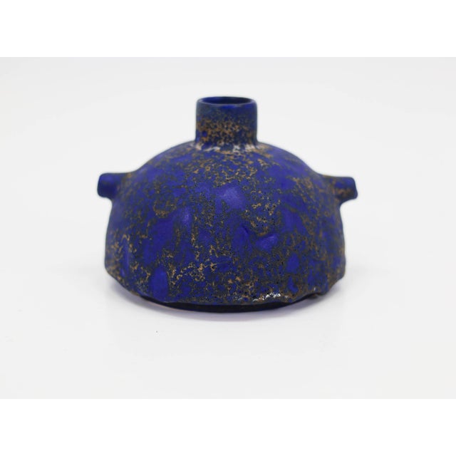 Vintage Klein Blue Ceramic Vase, 1960 For Sale - Image 4 of 4