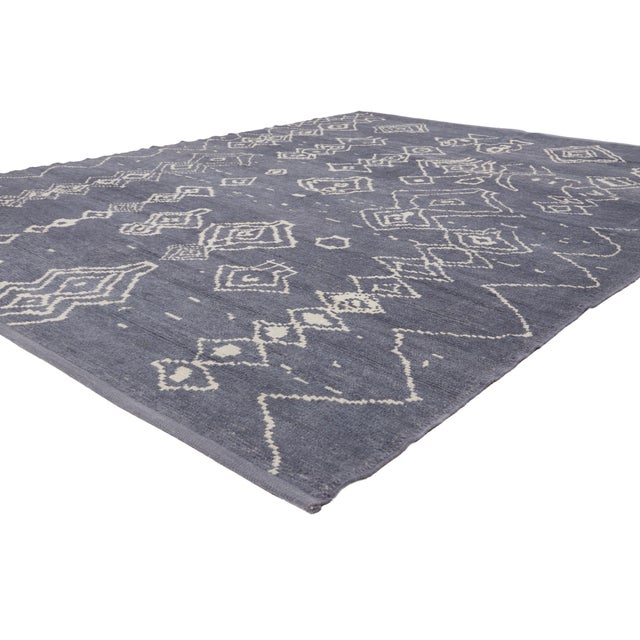 53448 Contemporary Turkish Moroccan Rug, 08'02 x 10'04. The Nomadic Cipher: A Contemporary Moroccan Masterpiece of...
