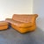 Animal Skin Large Vintage Padded Sofa with Ottoman, 1970s, Set of 2 For Sale - Image 7 of 17