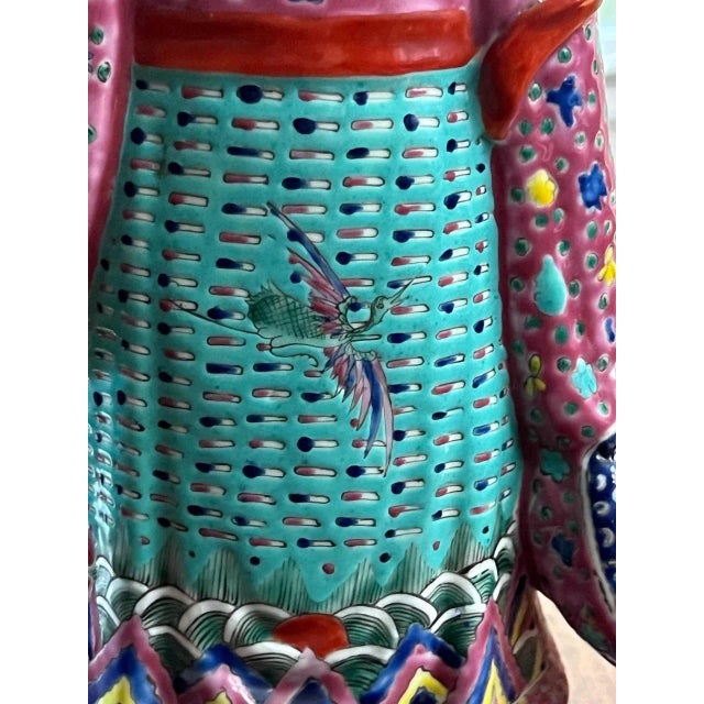 Early 20th Century Early Republic Period, Chinese Famille Rose Porcelain Figure of Late Qing Lady For Sale - Image 6 of 10