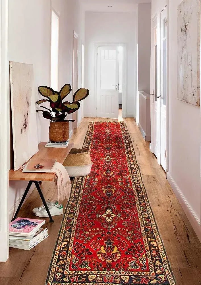 Pasargad DC Fine Hand Knotted Persian Lilian Runner | Chairish