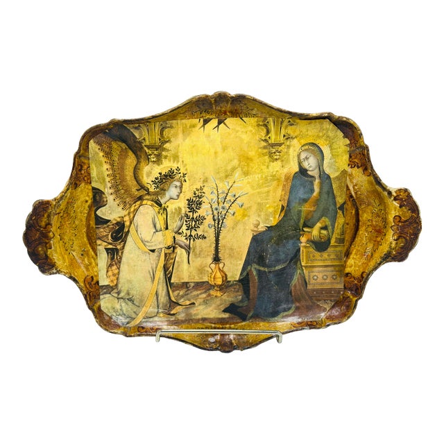 Vintage Decoupage Tray For Sale