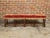 Wood Italian 1820s Walnut Bench with Red Fabric, Turned Legs and Stretchers For Sale - Image 7 of 11
