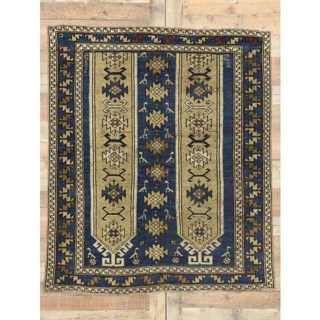Vintage Caucasian Shirvan Prayer Rug - 04'05 X 05'02 For Sale - Image 9 of 10