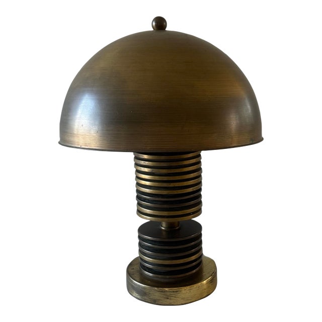 Vintage Brass Mushroom Table Lamp Attributed to Hans-Agne Jakobsson For Sale