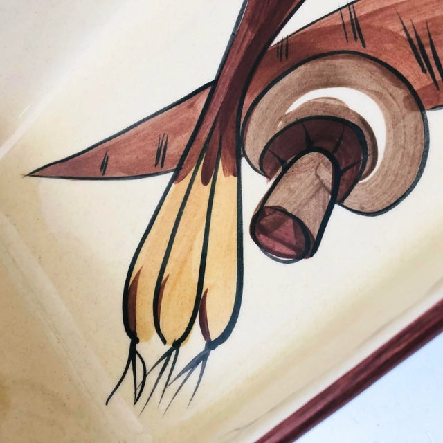 1970s Large Harvest Vegetable Rectangular Serving Dish by Los Angeles Potteries For Sale In San Francisco - Image 6 of 9