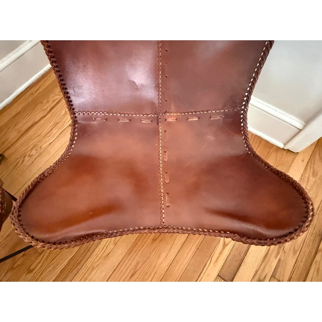 Pair of 1960s Argentine Import Leather Butterfly Chairs, After Jorge Ferrari-Hardoy for Knoll For Sale - Image 11 of 17