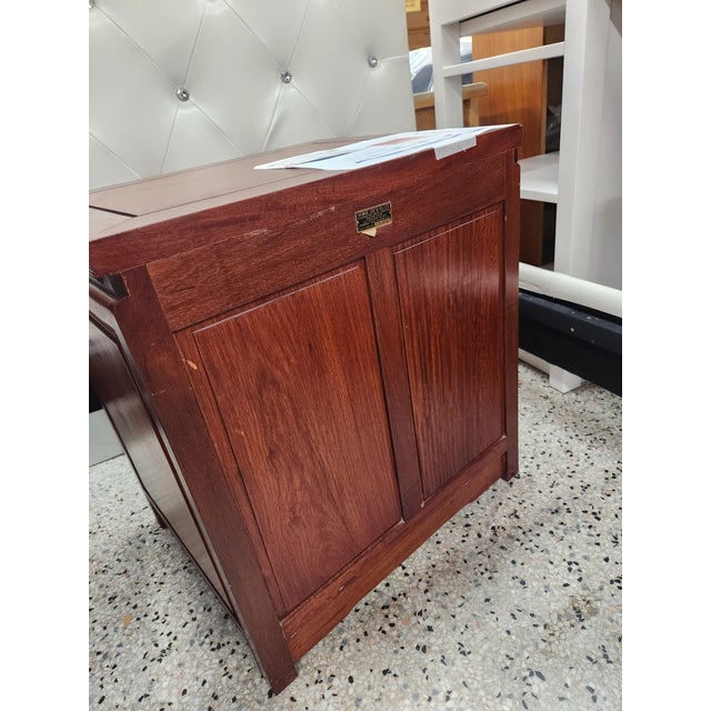 Brown 1960's George Zee Rosewood Oriental Nightstand For Sale - Image 8 of 8