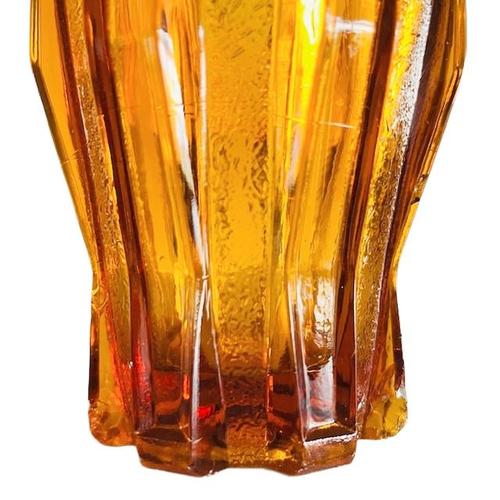 1920s Art Deco Honey-Colored Glass Vase by Henri Heemskerk Scailmont, 1920s For Sale - Image 5 of 9