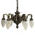 Antique Brass Chandelier with Adjustable Arms, Former Czechoslovakia, 1910s For Sale - Image 5 of 11