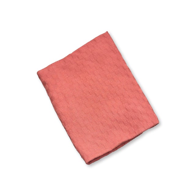 French Vintage French Coral Napkins/Placemats, Set of 8 For Sale - Image 3 of 6