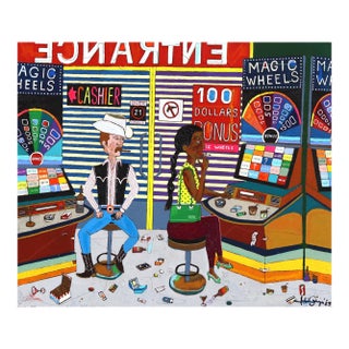 The Pavement #4 - Original Urban Pop Art Mixed Media Artwork on Wood by Fabio Coruzzi For Sale