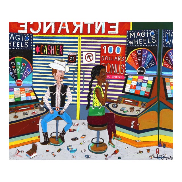 The Pavement #4 - Original Urban Pop Art Mixed Media Artwork on Wood by Fabio Coruzzi For Sale