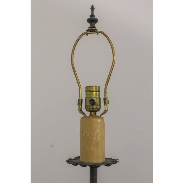 Age: Approx: 50 Years Old Details: High Quality Construction Quality Wrought Iron Tall Impressive Lamp Condition:...