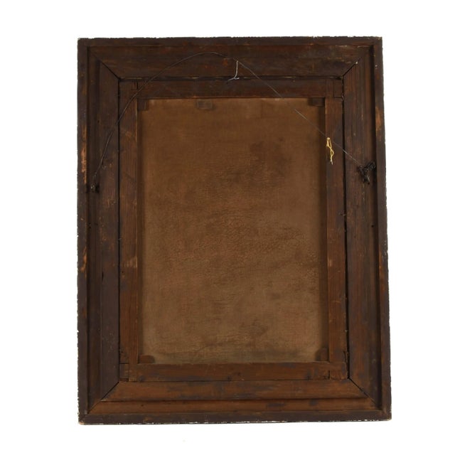 Mid 20th Century Antique Framed "Leisurely Portrait" Oil on Canvas For Sale - Image 5 of 10