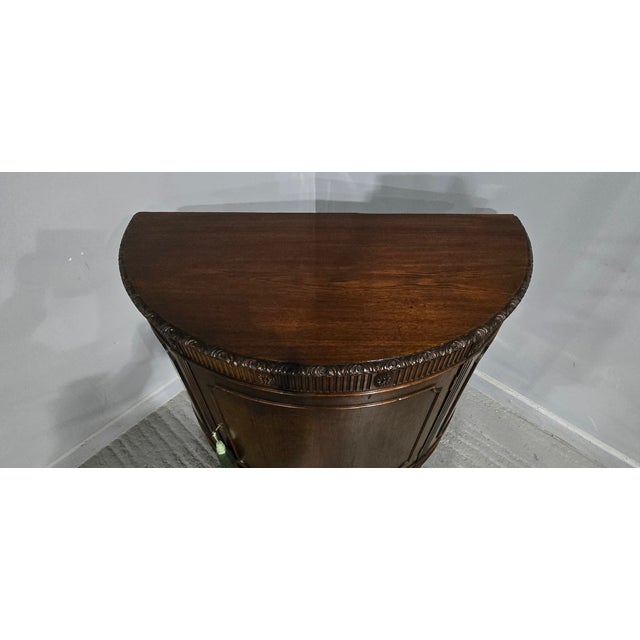 Mahogany Demi Lune Cabinet, 1920 For Sale - Image 4 of 10