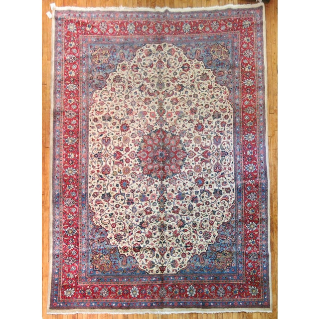 Textile Giassabad Sarouk Rug, 8'7'' X 12'2'' For Sale - Image 7 of 7