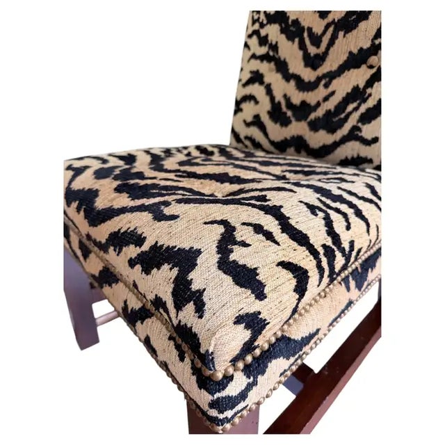 Brass Ralph Lauren High Back Tiger Dining Accent Chair For Sale - Image 8 of 10