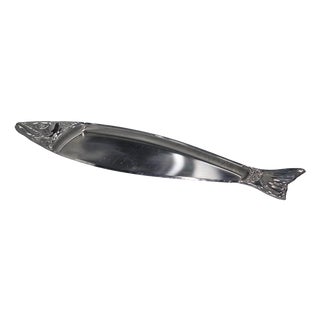 Metal Seafood Tray Platter, 1990s For Sale
