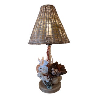 CSS 24"h. Wicker Lamp With Lampshade For Sale