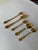 Hollywood Regency Vintage Rogers Bros Gold Plated Reflection Mixed Size Flatware 5 Pieces Set For Sale - Image 3 of 6