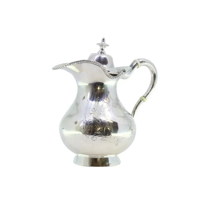 Silver Silver Milk Jug with Engraved Plant Motifs For Sale - Image 8 of 8