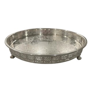 Vintage Sheffield and Company Silver Plate Serving Tray For Sale