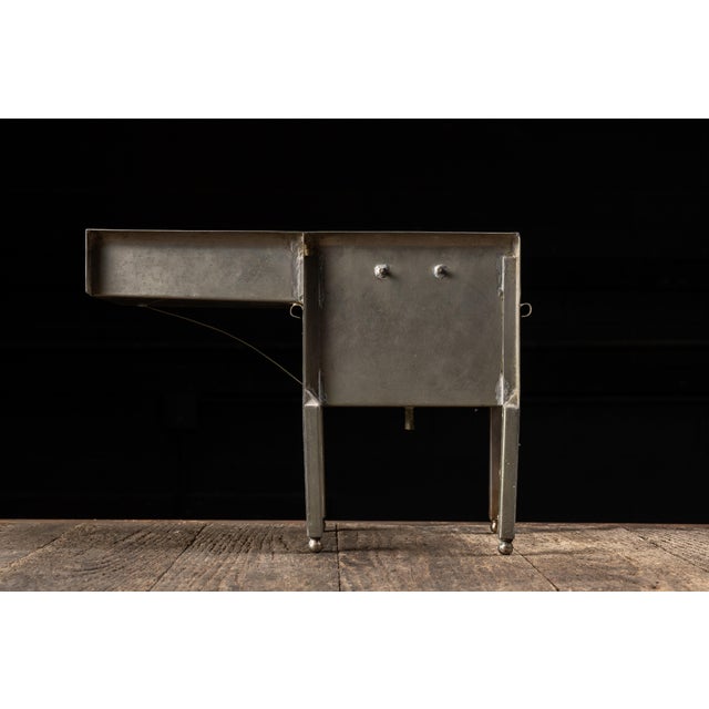 Metal Vintage Salesman Sample Stainless Steel Sink For Sale - Image 7 of 8