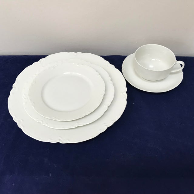 1900's Antique Haviland "Ranson" Limoges White Scalloped China
