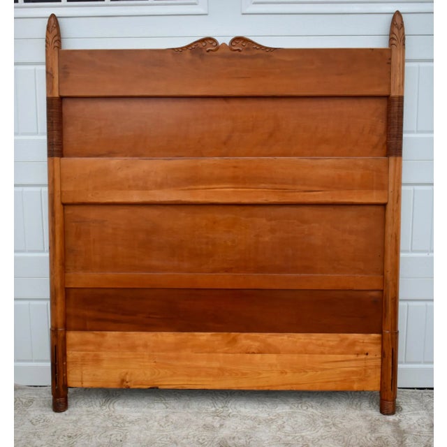 Antique Victorian Cottage Style Full Size High Back Headboard For Sale - Image 9 of 12