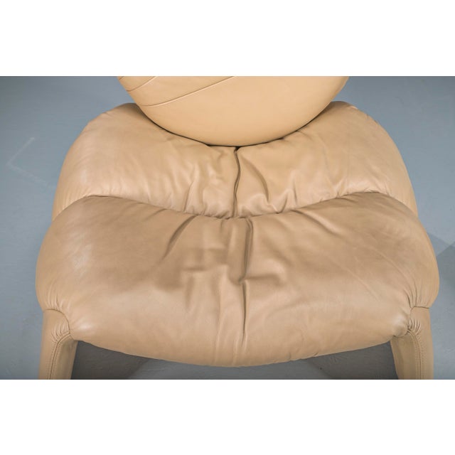 Calipso C35 Lounge Chairs in Leather attributed to Saporiti, Italy, 1980s, Set of 2 For Sale - Image 12 of 15