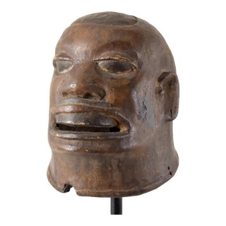 Early 20th Century Makonde Wood Carved Helmet Mask Tanzania For Sale