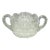 Vintage American Brilliant Heavy Cut Glass Sugar Bowl For Sale