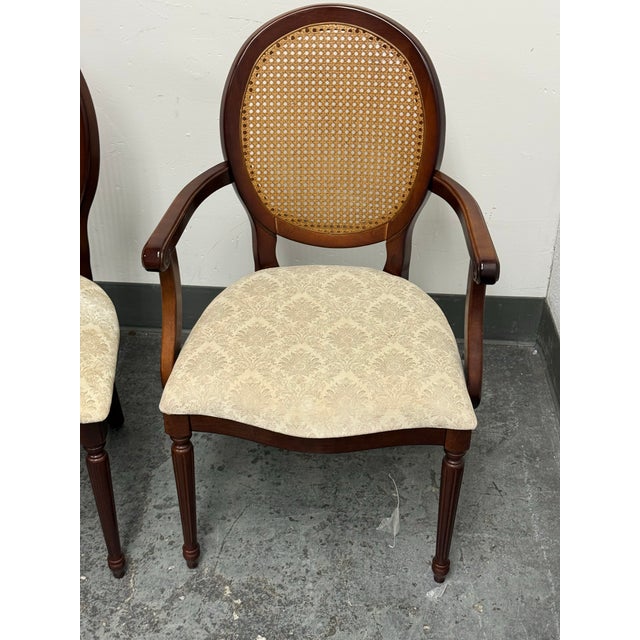 Bombay Company Traditional Oval Cane-Back Chairs, Set of Two For Sale - Image 9 of 12