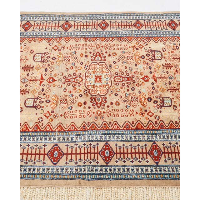 Brick Red Vintage Pakistani Hand Knotted Rug For Sale - Image 8 of 13