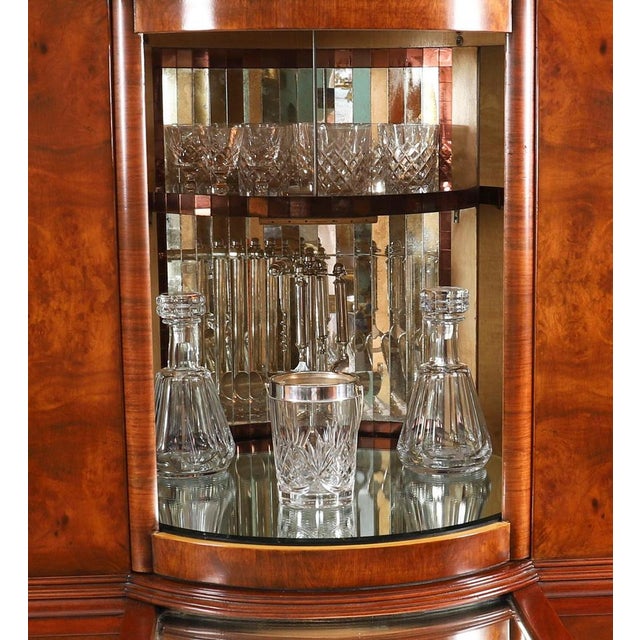 Antique Burr Walnut Revolving Dry Bar Cabinet, 1920s For Sale - Image 16 of 18